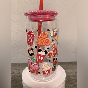 Disneys Park Treats Hand Crafted Glass Tumber